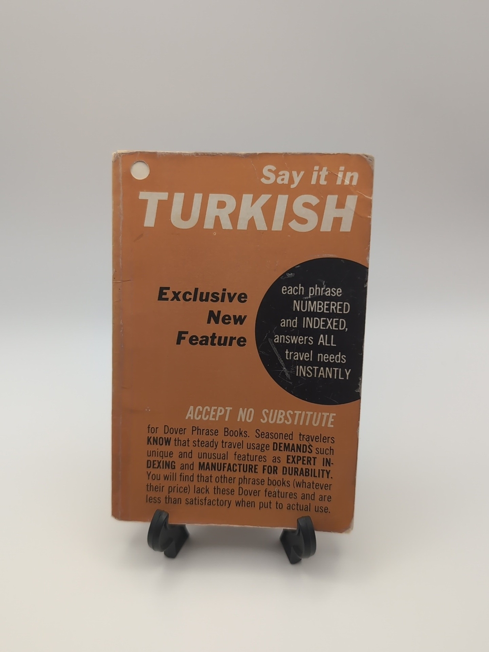 Say It In Turkish Dover Phrase Book Travel Language Miles & Seniz 1958 Pocket SZ